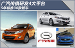  广汽传祺研发4大平台 5年将推30款新车