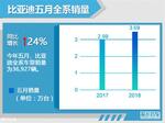  比亚迪5月销量超3.6万辆 同比增长24%