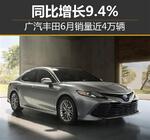  广汽丰田6月销量近4万辆 同比增长9.4%