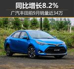  广汽丰田前9月销量近34万 同比增长8.2%