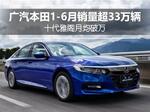 广汽本田1-6月销量超33万辆 雅阁月均破万