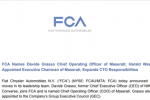  FCA宣布：玛莎拉蒂任命新COO和执行董事长